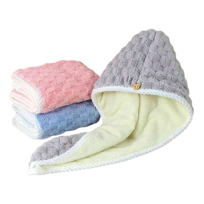 Microfiber Hair Towel Wrap – Quick Dry Turban for Long & Curly Hair