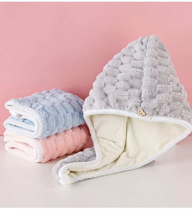 Microfiber Hair Towel Wrap – Quick Dry Turban for Long & Curly Hair