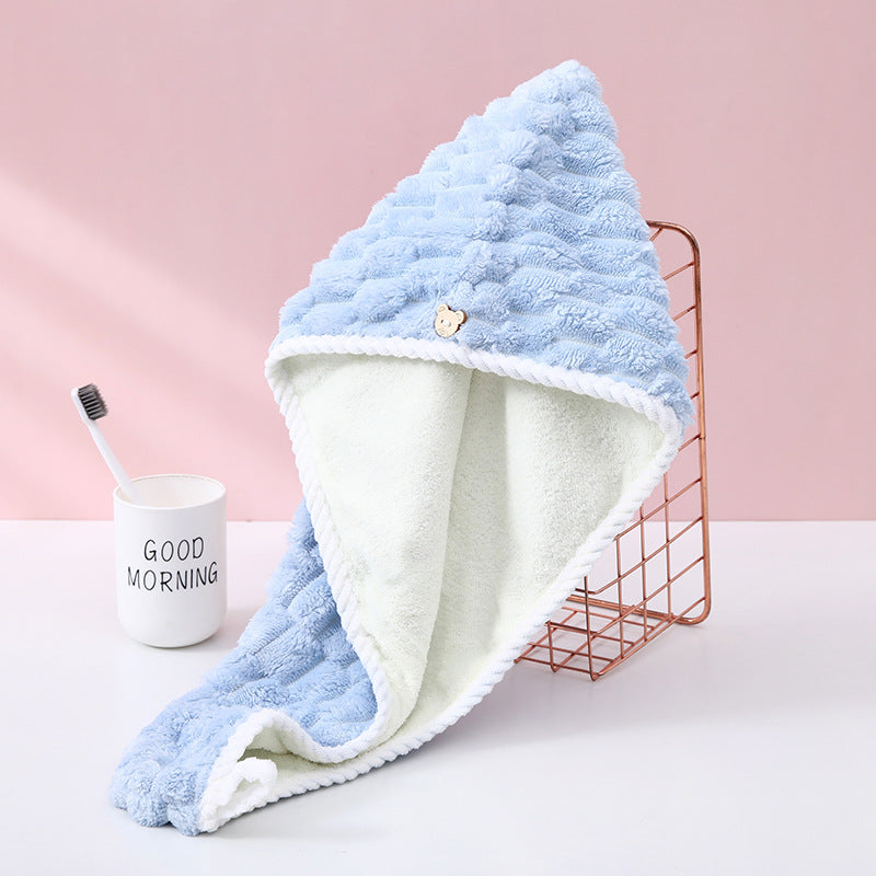 Microfiber Hair Towel Wrap – Quick Dry Turban for Long & Curly Hair