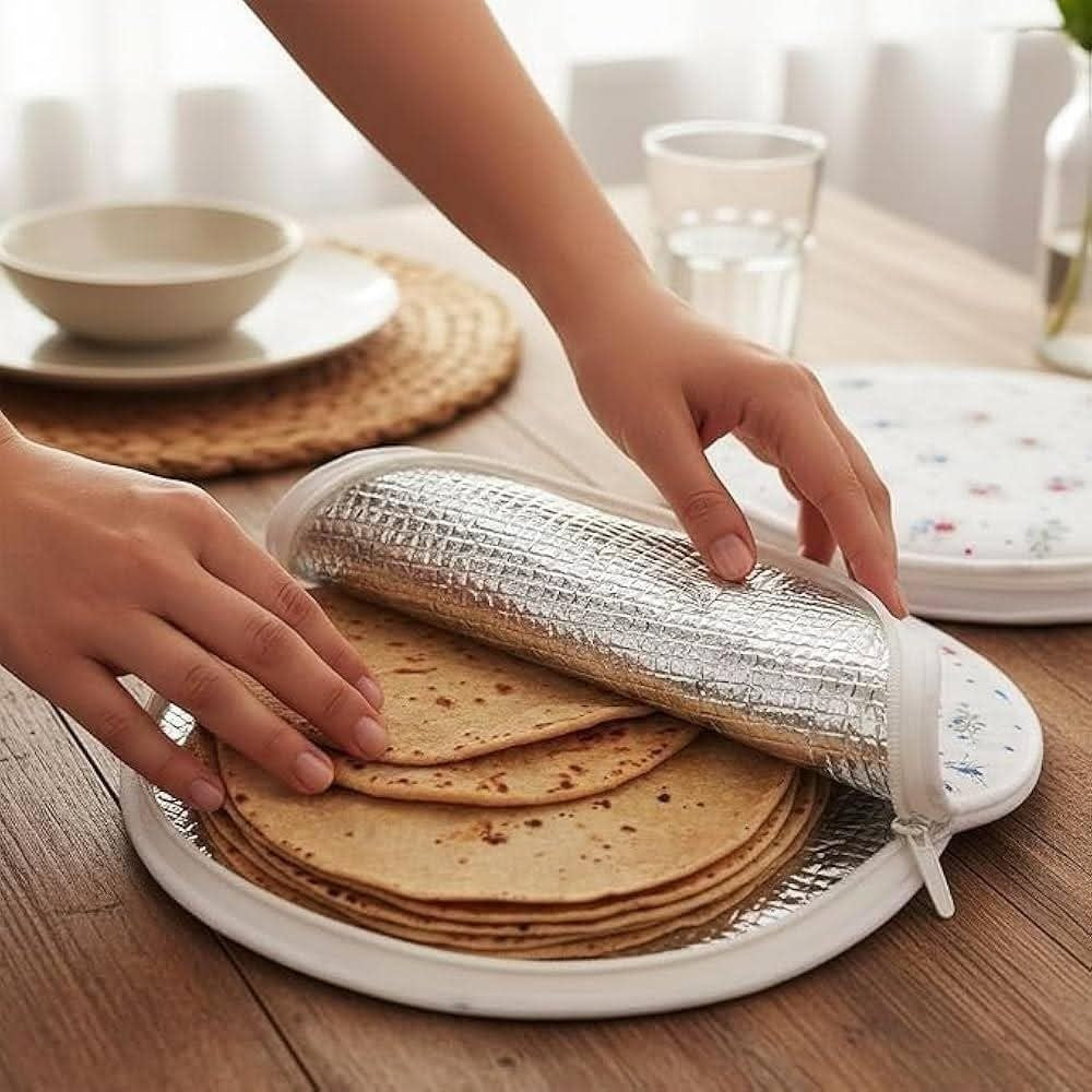 Insulated Tortilla Warmer Pouch Thermal Bread Keeper Bag Healthy Hot Food Storag