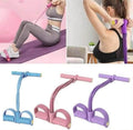 4-Tube Pedal Resistance Band Elastic Pull Rope Home Gym Fitness Sit-up Exercise
