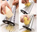 Stainless Steel Cone Cheese Grater with Wooden Handle and Non-Slip Base