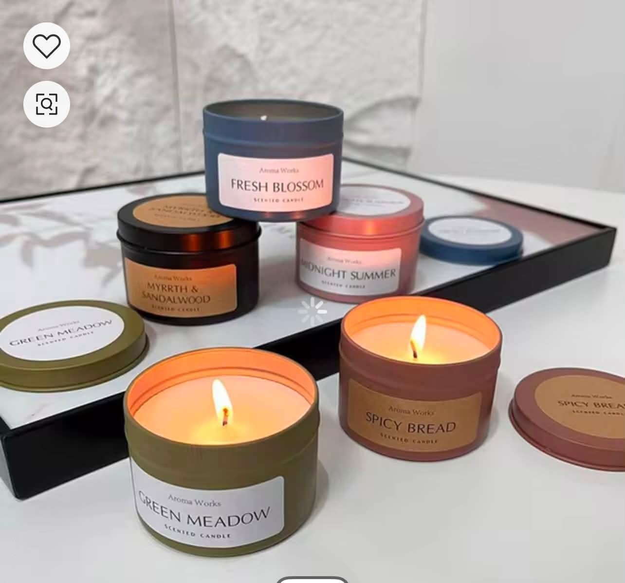 Aroma Works Scented Candles Luxury Soy Wax Travel Tin Gift Set Aromatherapy Home
