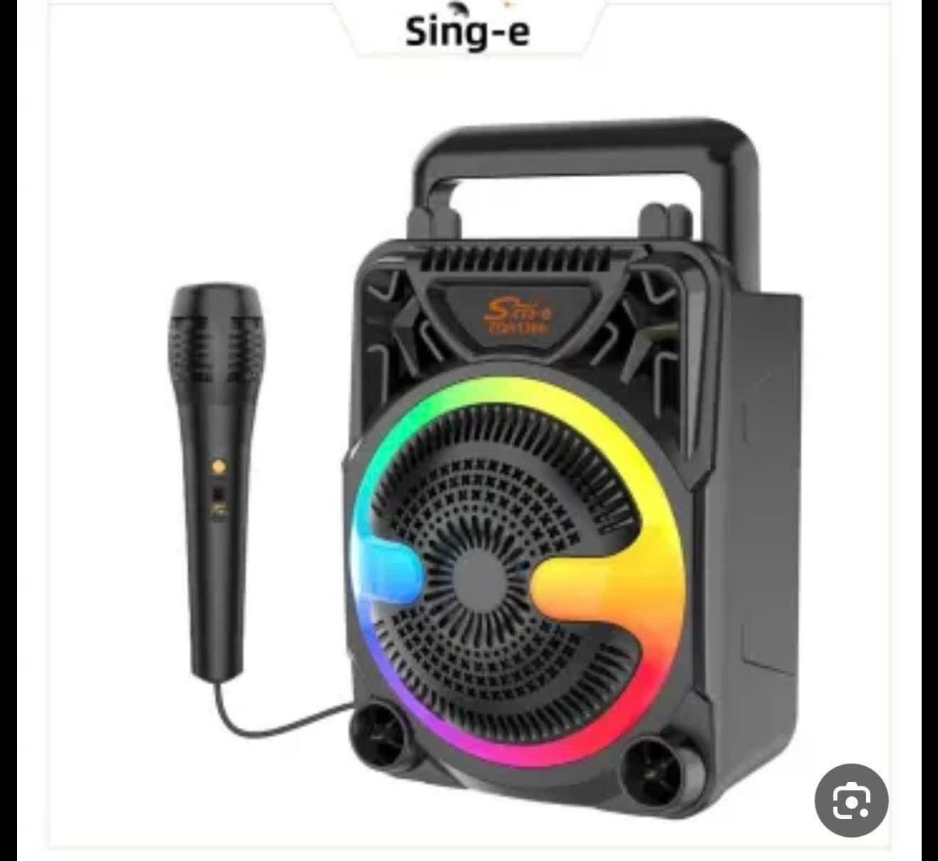 Sing-e ZQS6163 Portable Bluetooth Speaker 6.5" RGB LED Light Wired Microphone180