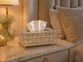 Luxury Crystal Tissue Box Cover Silver Bling Napkin Holder Home Decor Gift Boxed