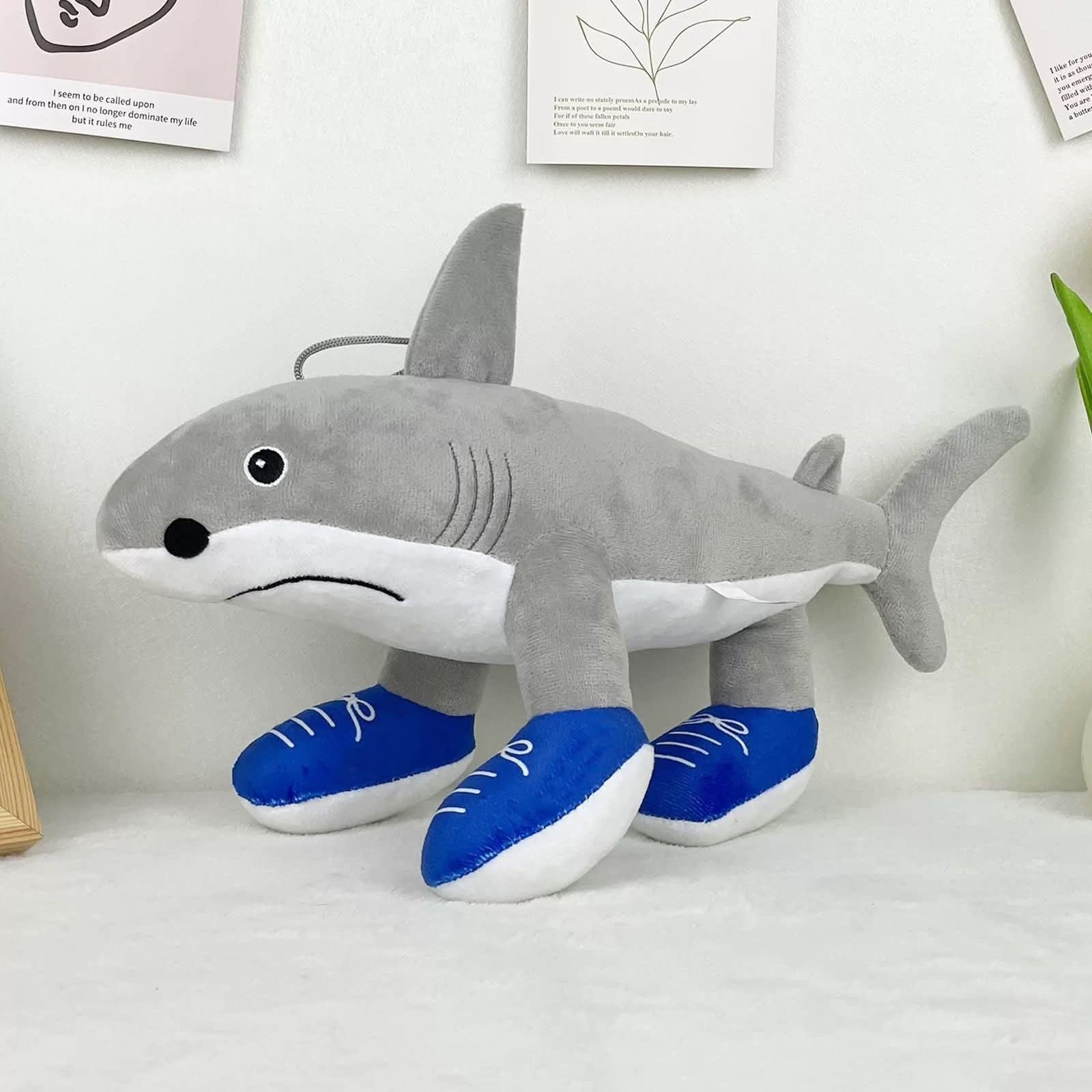 Tralalelo Tralala Meme Plush Toy Tung tung Italian Brain rot Funny Shark Doll