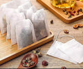 100x Empty Tea Bags Filter String Drawstring Seal Herb Loose Leaf Spice Poucher