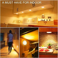 LED Motion Sensor Night Light USB Rechargeable Wardrobe Cabinet Stair Wall Lamp