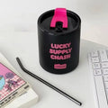 Cute Matte Black Stainless Steel Insulated Mug Aesthetic Travel Tumbler Pink Acc