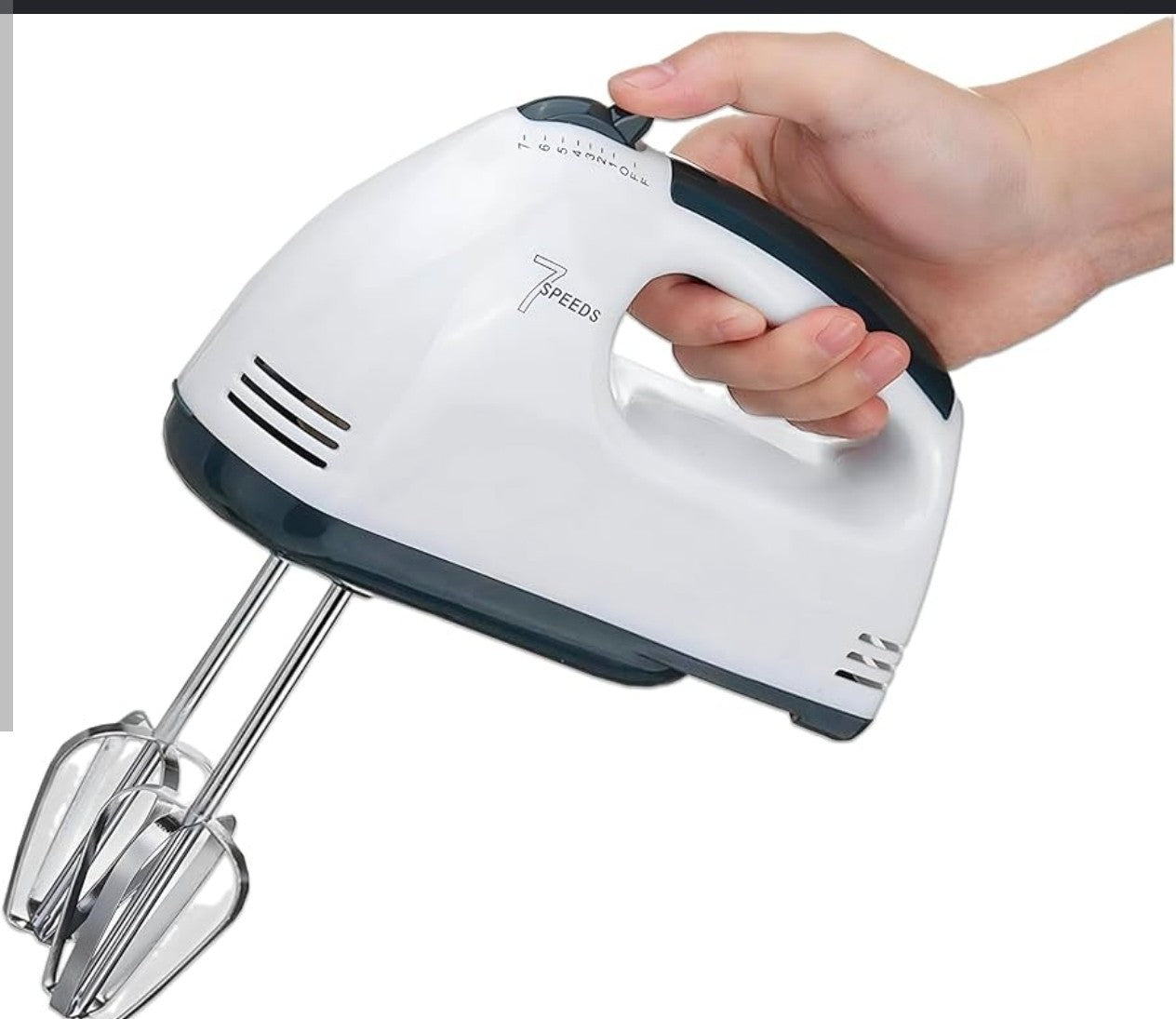 Scarlett Electric Hand Mixer 7 Speed Kitchen Whisk with Beaters & Hooks