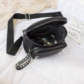 Women Luxury Belt Bag Pebbled Leather Crossbody Fanny Pack Gold Studs Queen Chic