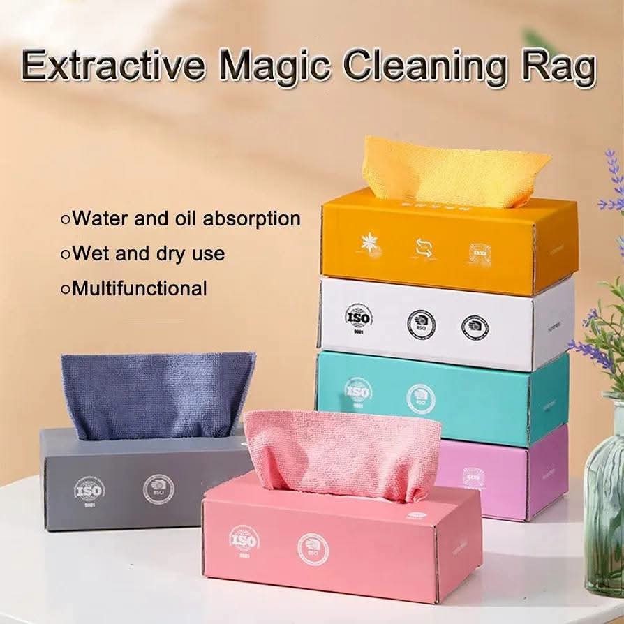80 pc Microfiber Cleaning Cloth Box Magic Reusable Towels Absorbent Wipe