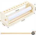 Bamboo Kitchen Wrap Organizer Holder for Foil, Parchment & Plastic Wraps