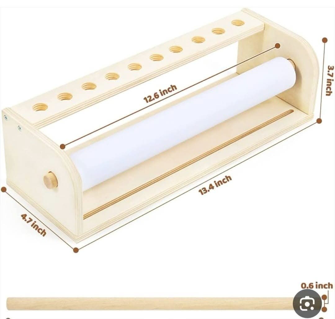 Bamboo Kitchen Wrap Organizer Holder for Foil, Parchment & Plastic Wraps