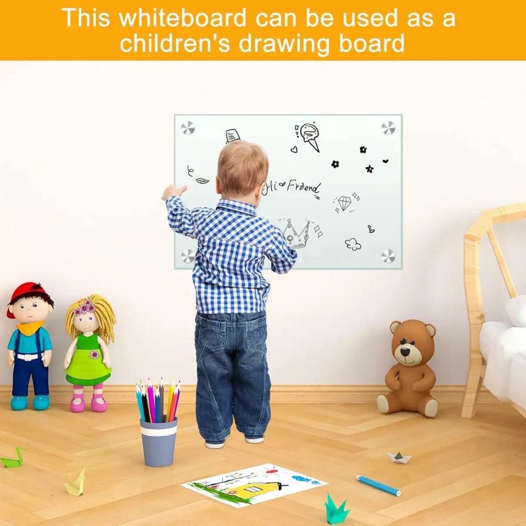 Self-Adhesive Whiteboard & Chalkboard Sticker Roll with Marker or Chalk Set