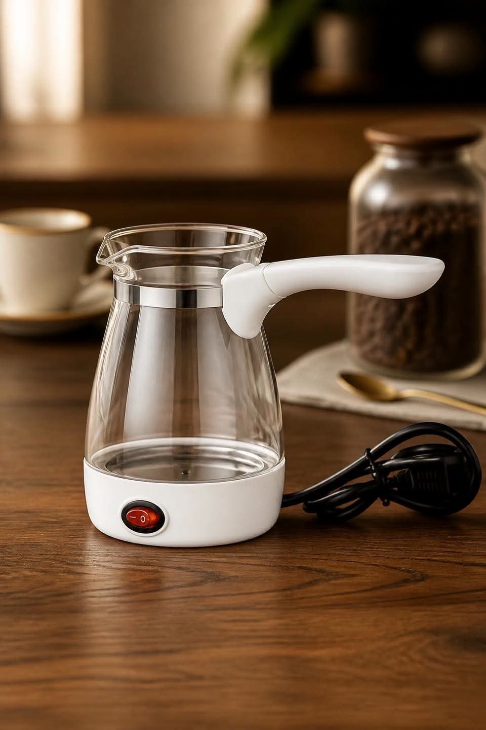 Electric Turkish Coffee Maker Glass Coffee Pot Espresso Maker Milk Boiler Heater