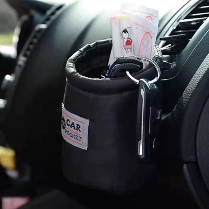 Car Air Vent Storage Bag Pocket Organizer Leather Phone Keys Holder  Accessories