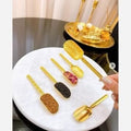 Luxury Gold Sugar Coffee Scoop with Rhinestones - Elegant Kitchen Decor Tool