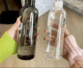 Motivational Acrylic Water Bottle with Time Marker Leakproof Clear Sports Flask