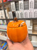 Ceramic Pumpkin Sugar Bowl with Lid & Spoon 🎃 Fall Autumn Kitchen Table Decor