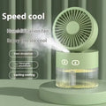 Portable Misting Fan 3 in 1 USB Rechargeable Desk Humidifier Cooling Night Light