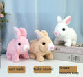 Electric Plush Bunny Toy Jumping Walking Interactive RobotRabbit Ears WiggleGift