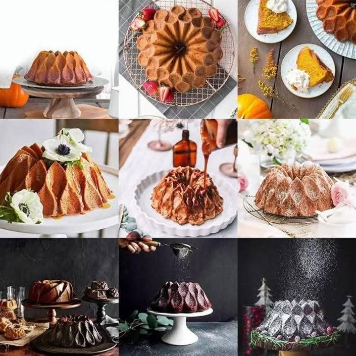 Silicone Crown Bundt Cake Pan Non-Stick Mold for Chiffon Jelly Pudding
