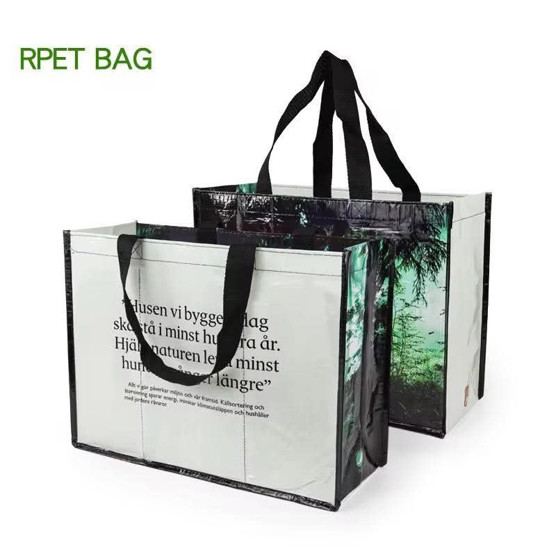 RPET Reusable Grocery Bag Heavy Duty Shopping Tote Large Storage