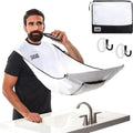 Beard Bib Apron Hair Clippings Catcher with Suction Cups for Mess-Free Shaving