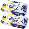80 Pcs Heavy Duty Kitchen Cleaning Wipes - Degreaser, Lemon Scent, Multi-Surface