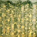 LED Ivy Vine Garland String Lights with Green Leaves for Wall Decor 75"
