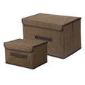 2 Pack Foldable Storage Box with Lid & Handle for Closet, Toys, Clothes