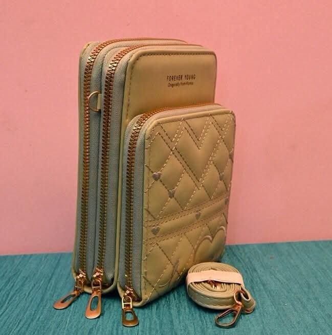 Women Crossbody Wallet Phone Bag Leather Small Shoulder Purse Multi-Pocket Card