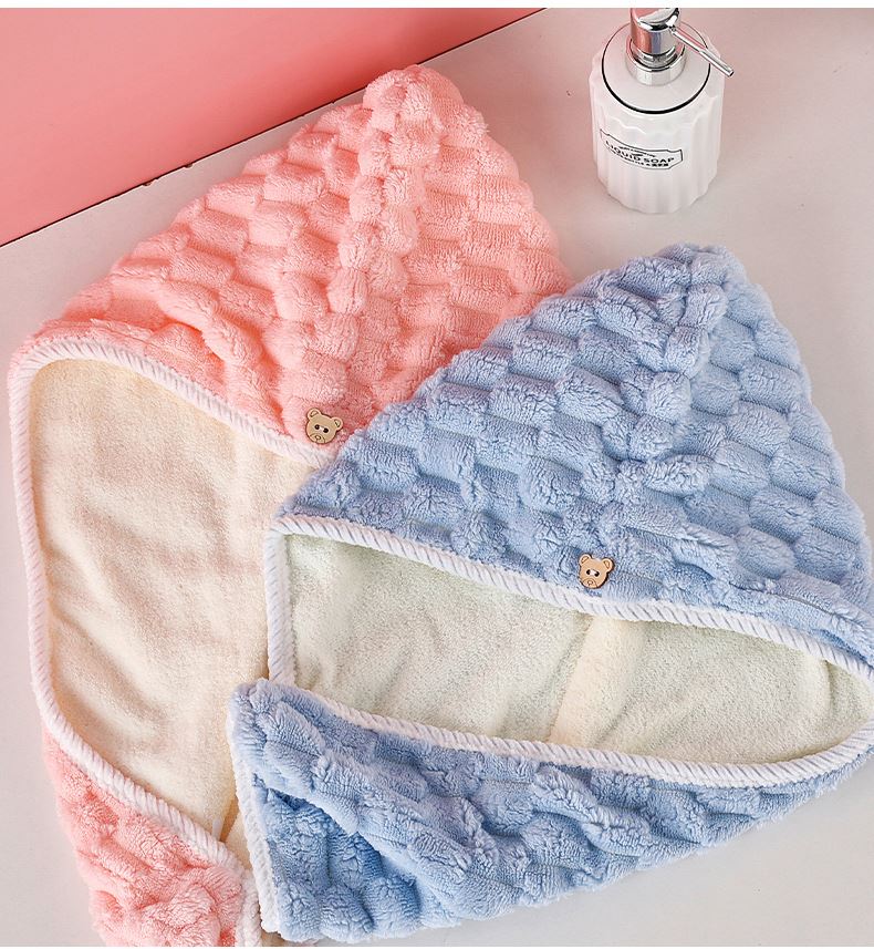 Microfiber Hair Towel Wrap – Quick Dry Turban for Long & Curly Hair