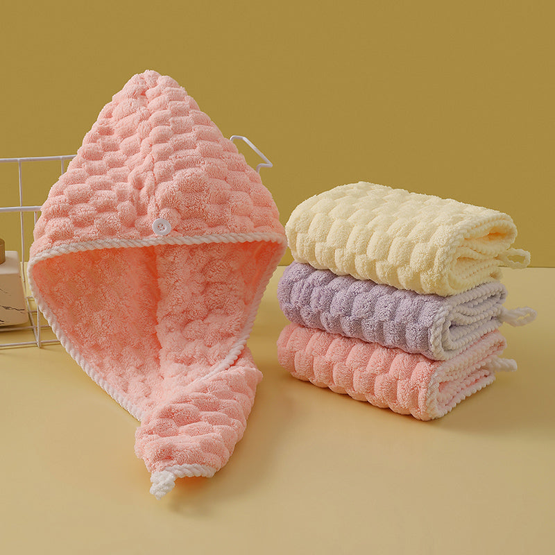 Microfiber Hair Towel Wrap – Quick Dry Turban for Long & Curly Hair