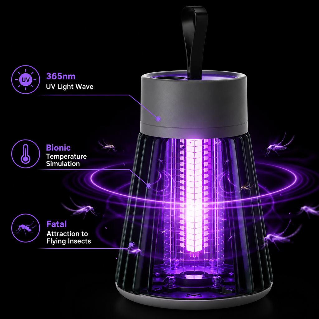 Electric Bug Zapper Lamp — UV Insect Killer & Fly Trap for Indoor Use