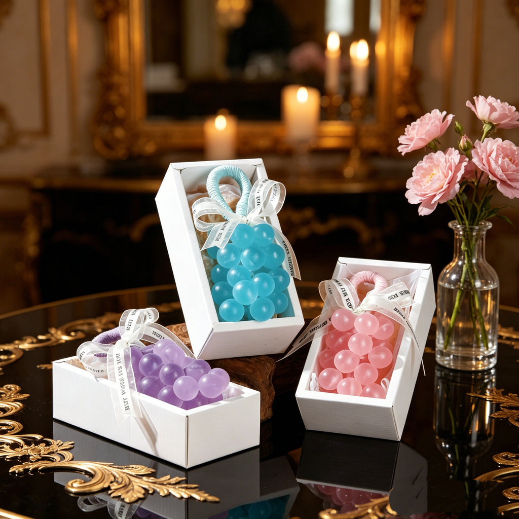 Pink Grape Soap on a Rope – Moisturizing Handmade Bath Gift