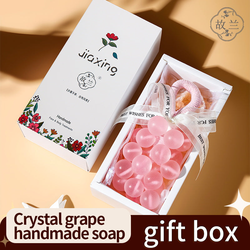 Pink Grape Soap on a Rope – Moisturizing Handmade Bath Gift