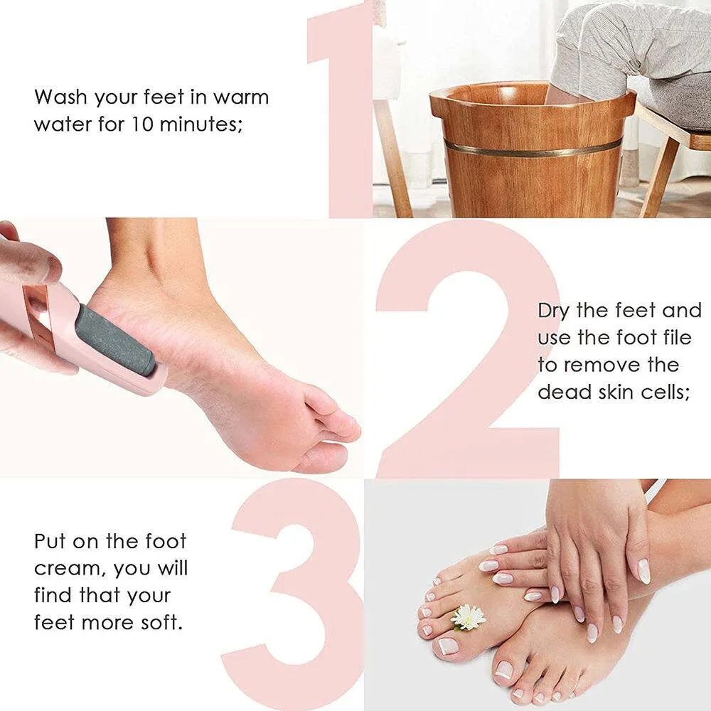 Electric Callus Remover for Feet | Rechargeable Foot File for Dry & Cracked Heels | Professional Pedicure Kit
