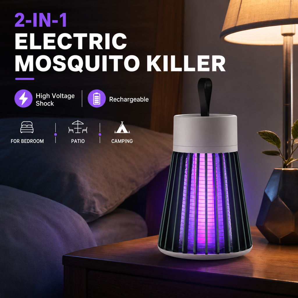 Electric Bug Zapper Lamp — UV Insect Killer & Fly Trap for Indoor Use