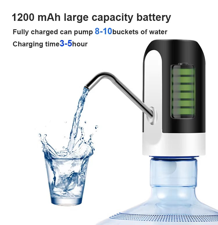 Electric Water Bottle Pump Dispenser – USB Rechargeable Automatic Dispenser for 5 Gallon Jugs