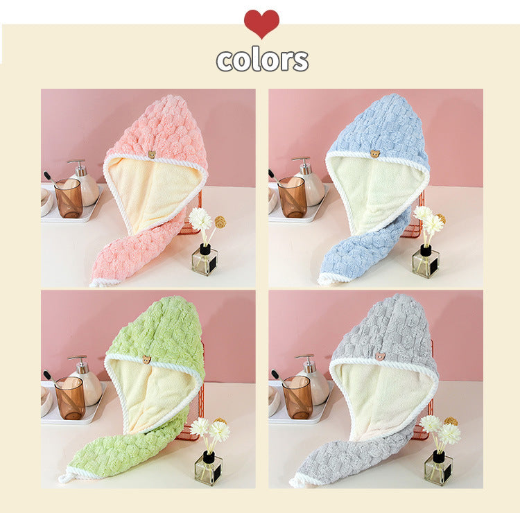 Microfiber Hair Towel Wrap – Quick Dry Turban for Long & Curly Hair