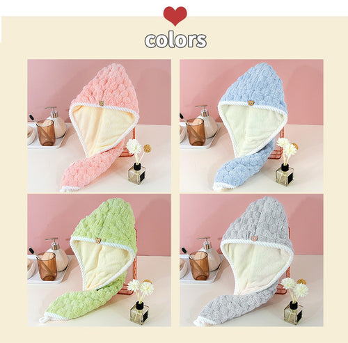 Microfiber Hair Towel Wrap – Quick Dry Turban for Long & Curly Hair
