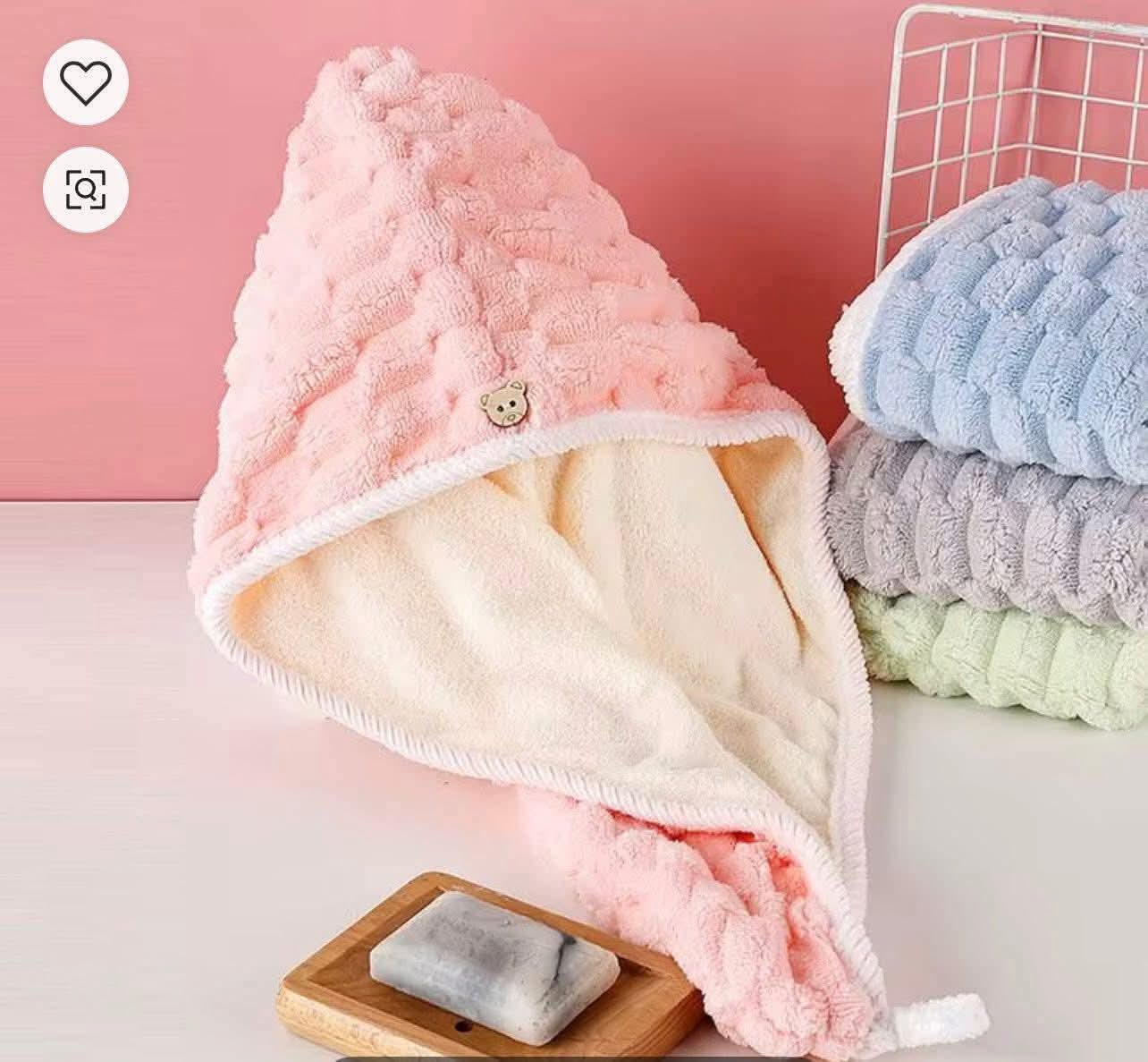Cloud-Soft Microfiber Hair Towel Wrap – Super Absorbent Fast-Drying Turban