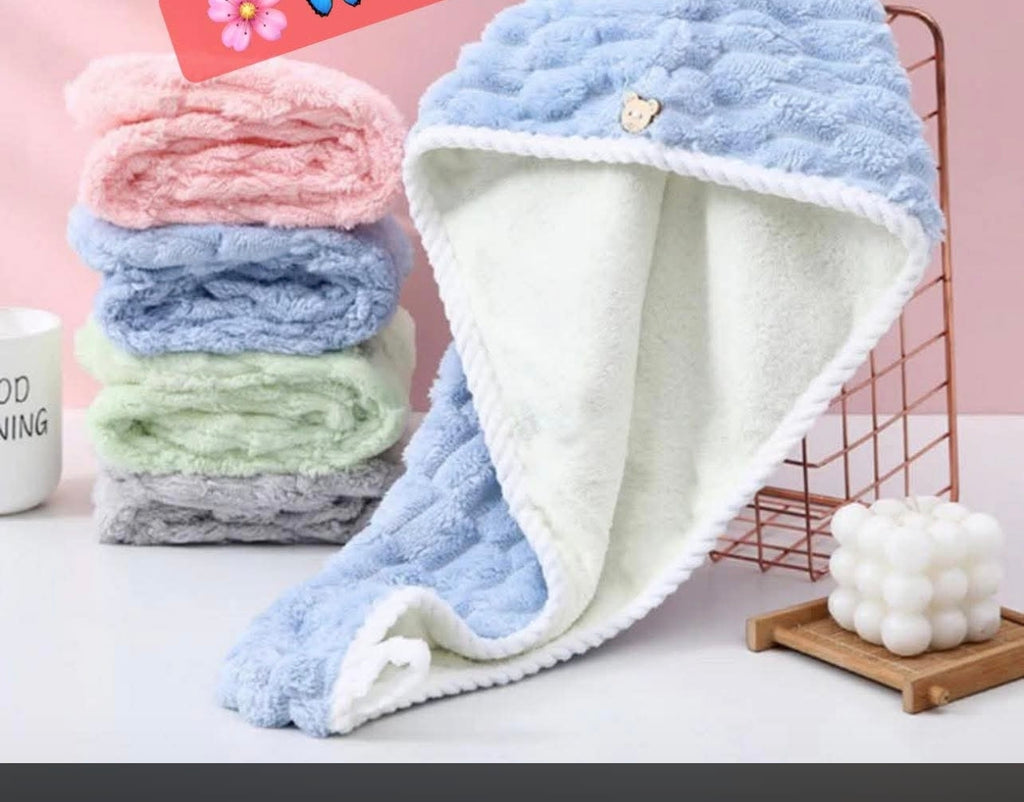 Cloud-Soft Microfiber Hair Towel Wrap – Super Absorbent Fast-Drying Turban