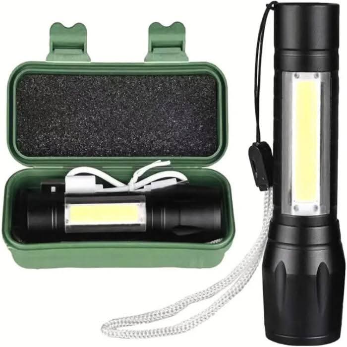 Mini LED Tactical Flashlight — USB Rechargeable, Zoomable & Waterproof Pocket Torch