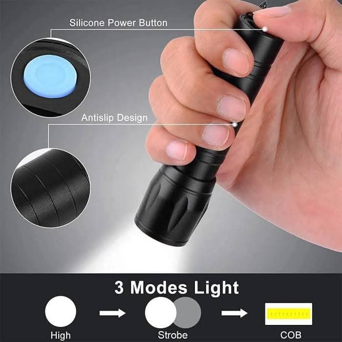 Mini LED Tactical Flashlight — USB Rechargeable, Zoomable & Waterproof Pocket Torch