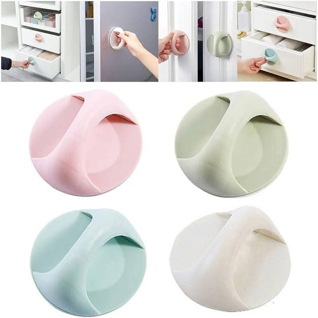 Self-Adhesive Drawer Handles (4 Pcs) – Punch-Free Cabinet Pulls for Drawers, Wardrobes & Sliding Doors