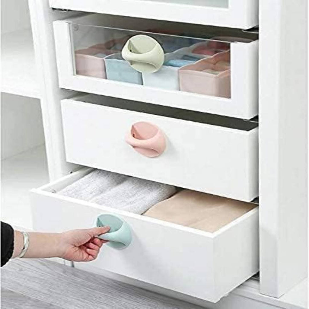 Self-Adhesive Drawer Handles (4 Pcs) – Punch-Free Cabinet Pulls for Drawers, Wardrobes & Sliding Doors