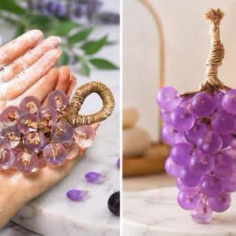 Grape-Shaped Decorative Soap Bar – Cute Fruity Bath Soap & Unique Gift